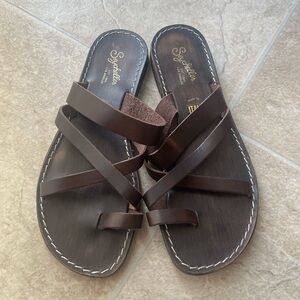 Seychelles So Precious Leather Gladiator Sandals Sz 7